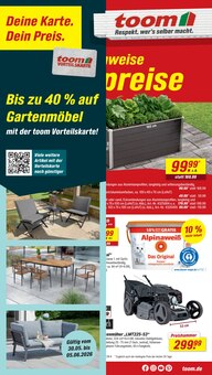 toom Baumarkt Prospekt der Woche "Respekt, wer's selber macht." Seite 1, 30.05.2026 bis 05.06.2026 für Büren Aktueller toom Baumarkt Prospekt "Respekt, wer's selber macht." Seite 1 von 18 Seiten für Büren