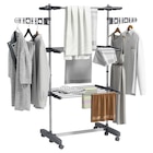 HOMCOM Wäscheständer grau Edelstahl B/H/L: ca. 55x142x152 cm für 47,99 € bei POCO im Angebot HOMCOM Wäscheständer grau Edelstahl B/H/L: ca. 55x142x152 cm im aktuellen POCO Prospekt