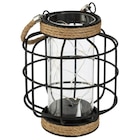 Lanterne fil microLED métal H.17.5cm - Marque Atmosphera dans le catalogue Maxi Bazar