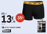 Lot de 3 boxers homme - DIM en promo chez E.Leclerc Montreuil à 13,78 €