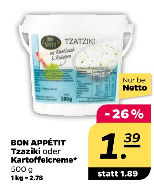 Tzaziki oder Kartoffelcreme