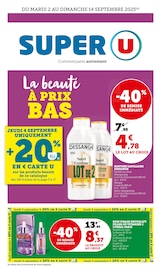 Prospectus Supermarchés Super U en cours à Coudes et alentours, "Super U", 44 pages, 02/09/2025 - 14/09/2025 Catalogue Supermarchés Super U en cours à Coudes et alentours, "Super U", 44 pages, 02/09/2025 - 14/09/2025