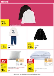 Prix et réduction Couette dans le prospectus Carrefour en cours Offre Couette dans le catalogue Carrefour du moment à la page 75