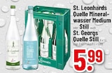 St. Leonhards Quelle Mineralwasser Medium Still oder St. Georgs Quelle Still bei Trinkgut im St. Leon-Rot Prospekt für 5,99 €