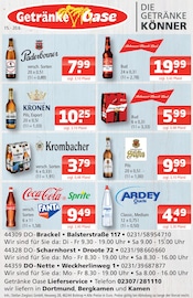 Coca Cola im Getränke Oase Prospekt in Castrop-Rauxel Aktueller Getränke Oase Prospekt mit Coca Cola, "Aktuelle Angebote", Seite 1