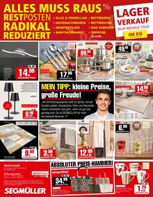 Tafel-Set im aktuellen Segmüller Prospekt (Frankfurt (Main)) Tafel-Set im Segmüller Prospekt "Wie geschenkt - 100 Jahre Segmüller" mit 6 Seiten (Frankfurt (Main))