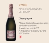 Champagne - DEVAUX, HOMMAGE ŒIL DE PERDRIX - Monoprix Aix Mirabeau à Gardanne Champagne - DEVAUX, HOMMAGE ŒIL DE PERDRIX en promo chez Monoprix Aix Mirabeau Gardanne à 27,90 €