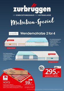 Matratze im aktuellen ZurbrĂĽggen Prospekt (Bielefeld) Matratze im ZurbrĂĽggen Prospekt "Matratzen-Spezial" mit 12 Seiten (Bielefeld)