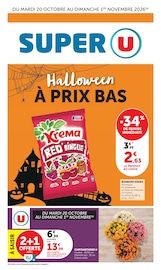 Catalogue Super U à Ruoms cette semaine, valable du 20/10/2026 au 01/11/2026 Prospectus Super U à Ruoms, "Halloween À PRIX BAS", 40 pages de promos valables du 20/10/2026 au 01/11/2026