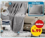 Wohndecke oder Deko-Kissen von HOME IDEAS im aktuellen Penny Prospekt