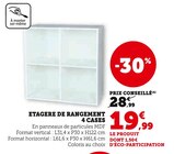 Promo Étagère de rangement 4 cases à 19,99 € dans le catalogue Super U à Lyon