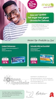 Aktueller mea - meine apotheke Prospekt (Leverkusen, 4 Seiten zum blättern mea - meine apotheke Prospekt Unsere Juni-Angebote mit 4 Seiten