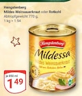 Mildes Weinsauerkraut im Angebot bei GLOBUS in Bruchsal Mildes Weinsauerkraut Angebote von Hengstenberg bei GLOBUS Bruchsal für 1,49 €