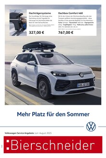 Volkswagen Prospekt Mehr Platz für den Sommer mit 1 Seite