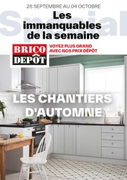 Catalogue Brico Dépôt à Pontault-Combault "Les immanquables de la semaine", 1 page, 28/09/2023 - 04/10/2023 Prospectus Brico Dépôt à Pontault-Combault "Les immanquables de la semaine", 1 page, 28/09/2023 - 04/10/2023