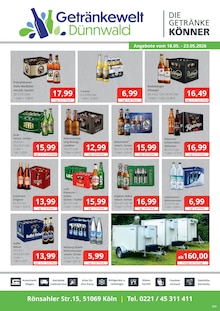 Radler im aktuellen Getränkewelt Dünnwald Prospekt (Leverkusen) Radler im Getränkewelt Dünnwald Prospekt "DIE GETRÄNKEKÖNNER" mit 2 Seiten (Leverkusen)