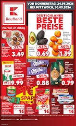 Kaufland Prospekt für Freiberg mit 72 Seiten Kaufland Prospekt für Freiberg: "Hier bin ich richtig", 72 Seiten, 24.09.2026 - 30.09.2026
