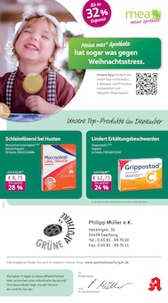 Aktueller mea - meine apotheke Prospekt (Saarburg, 4 Seiten zum blättern mea - meine apotheke Prospekt Unsere Dezember-Angebote mit 4 Seiten