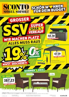 Zelt im Sconto SB Prospekt "GROSSER SSV" mit 2 Seiten (Leipzig)