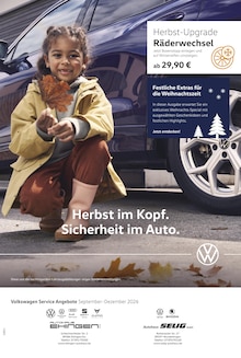 Volkswagen Prospekt der KW 37 "Herbst im Kopf. Sicherheit im Auto." Aktueller Volkswagen Prospekt "Herbst im Kopf. Sicherheit im Auto." Seite 1 von 1 Seiten