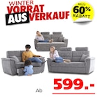 Benito 3-Sitzer + 2-Sitzer Sofa bei Seats and Sofas im Oberhausen Prospekt für 599,00 €