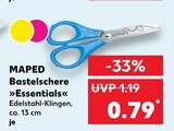 Schere im Kaufland Prospekt Bastelschere »Essentials« von MAPED im aktuellen Kaufland Prospekt für 0,79 €