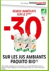 Promo -30% remise immédiate sur le 2ème sur les jus ambiants Paquito Bio à  dans le catalogue Intermarché à Aiguës-Mortes