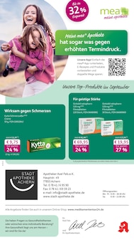 mea - meine apotheke Prospekt der KW 36 "Unsere September-Angebote" Aktueller mea - meine apotheke Prospekt "Unsere September-Angebote" Seite 1 von 4 Seiten