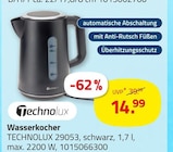 Wasserkocher TECHNOLUX 29053 Angebote von Technolux bei ROLLER Bornheim für 14,99 €