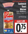 Sandwich Toast Weizen im Angebot bei EDEKA in Gießen Sandwich Toast Weizen Angebote von Gut & Günstig bei EDEKA Gießen für 0,75 €