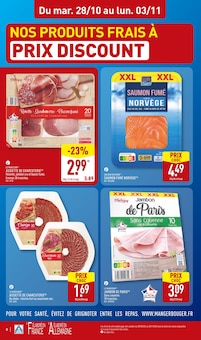 Promotion Canard dans le prospectus Aldi, valable du 28/10/2025 au 03/11/2025 Promo Canard dans le catalogue Aldi du moment à la page 8