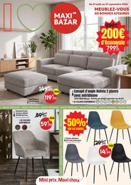 Prix et réduction Fauteuil dans le prospectus Maxi Bazar en cours Offre Fauteuil dans le catalogue Maxi Bazar du moment à la page 1