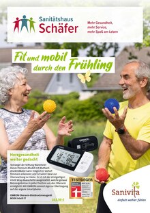 Aktueller Sanitätshaus Schäfer Prospekt "Fit und mobil durch den Frühling" Seite 1 von 6 Seiten