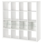 Regal mit 4 Einsätzen weiß/Glas Angebote von KALLAX bei IKEA Dessau-Roßlau für 239,00 €