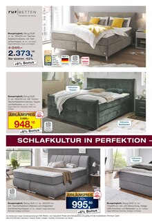 Bett im Möbel Inhofer Prospekt "95 JAHRE JUBILÄUM" mit 16 Seiten (Reutlingen)