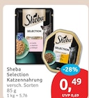 Selection Katzennahrung von Sheba für 0,49 € bei budni im Angebot Selection Katzennahrung von Sheba im aktuellen budni Prospekt