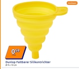 Faltbarer Silikontrichter im Action Prospekt Faltbarer Silikontrichter von Dunlop im aktuellen Action Prospekt für 0,59 €