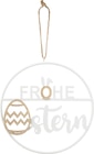 Metallring "Frohe Ostern" mit Holz, weiß bei dm-drogerie markt im Bautzen Prospekt für 3,95 €