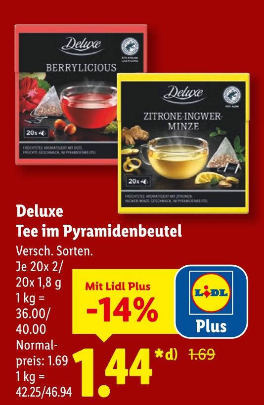 Tee im Pyramidenbeutel