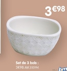 Set de 3 bols à 3,98 € dans le catalogue B&M