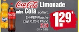 Limonade oder Cola sortiert Angebote von Coca-Cola bei E center  für 1,29 €