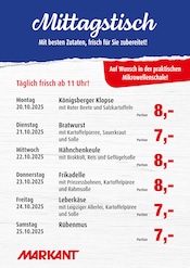Markant Supermarkt Prospekt der aktuellen Woche mit 1 Seite, gültig von 20.10.2025 bis 25.10.2025, in Molfsee und Umgebung Aktueller Markant Supermarkt Prospekt in Molfsee und Umgebung, "...freu Dich drauf!" mit 1 Seite, 20.10.2025 - 25.10.2025