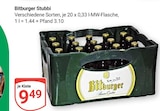 Stubbi Angebote von Bitburger bei GLOBUS Hofheim für 9,49 €