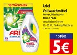 Aktuelles Ariel Vollwaschmittel Angebot bei famila Nordost in Lübeck ab 5,00 €