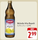 Brändle Vita Rapsöl bei EDEKA im Wehr Prospekt für 2,99 €