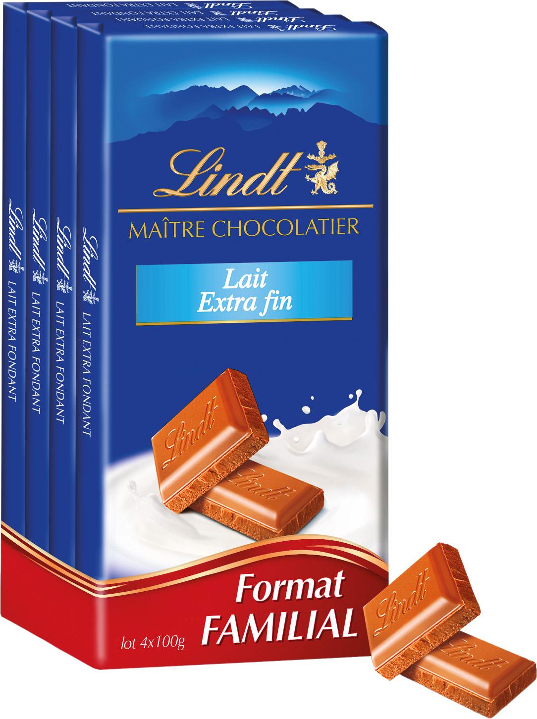 LINDT Maitre Chocolatier tablette de chocolat au lait extra fin 3