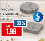 Aktuelles Filz-Untersetzer Angebot bei Kaufhaus Stolz in Rostock ab 1,99 €