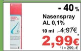 Aktuelles Nasenspray AL 0,1% Angebot bei GLOBUS in Halle (Saale) ab 2,99 €