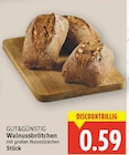 Walnussbrötchen von GUT&GÜNSTIG für 0,59 € bei E center im Angebot Walnussbrötchen von GUT&GÜNSTIG im aktuellen E center Prospekt
