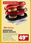 Hamburger Maker AR0205R im Angebot bei E center in Schwäbisch Gmünd Hamburger Maker AR0205R Angebote von Ariete bei E center Schwäbisch Gmünd für 49,99 €
